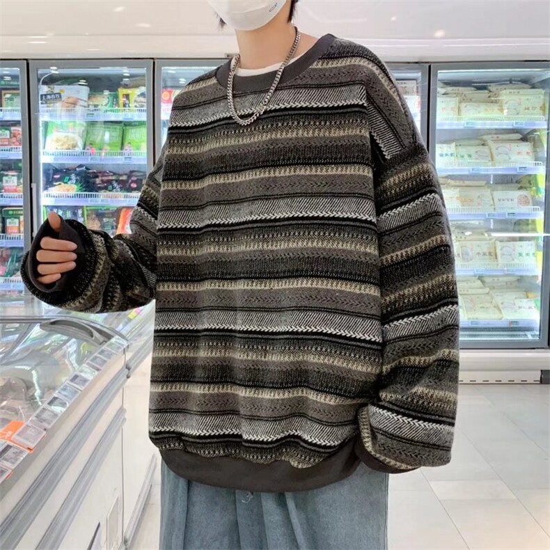 男高街条纹卫衣W18P28,男装卫衣,星座1116-2