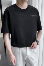 轻奢风2024新款假两件潮牌休闲大码宽松圆领短袖T恤男H6801-p48，男装T恤，电商D303