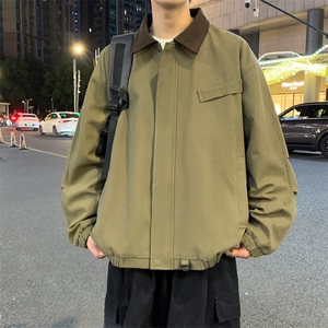 2025新款现货纯棉夹克男宽松翻领上衣外套DSA157B-J2560-P86图片