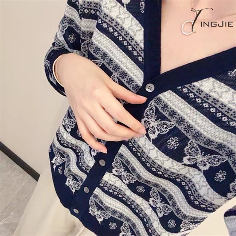 2025百搭时尚简约重工提花圆领，女装针织衫/毛衣，晨旭羊绒