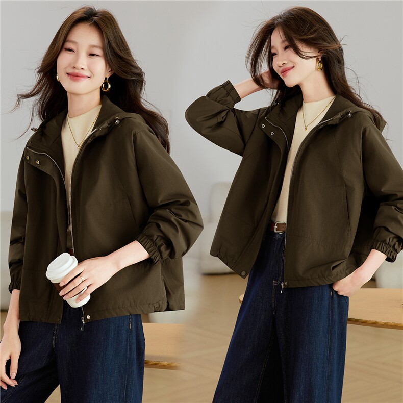 现货2025新款加棉加厚女士休闲保暖连帽棉衣棉服,女装棉衣/棉服,木子恋