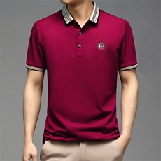 2023夏季新款男式短袖T恤POLO衫男士翻领纯色体恤HD9517-P50，男装Polo衫，星座1105-3