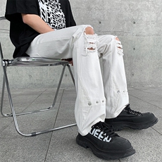 夏季美式高街破洞铆钉牛仔裤货号K750P60，男装牛仔裤，电商A063