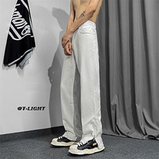 B2212022秋冬美式ins高街小众拉链牛仔裤LK22077-P65控88，男装牛仔裤，电商B221