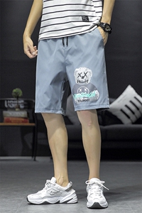 1港风休闲大码M-5XL运动5分裤原宿潮流五分裤男中裤7168P25控38图片