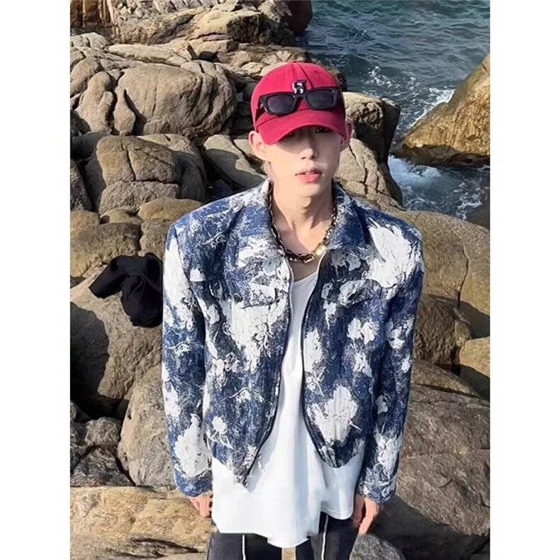 【现货】DJK884-特批58秋季新品潮流冷淡系高级感小香风垫肩外套,男装夹克,星座603-2