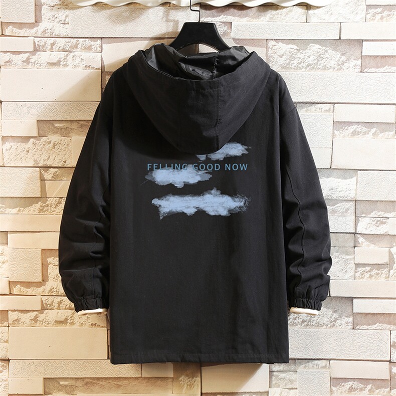 JK41143-P85 加棉款-P115  纯棉连帽夹克男士大码工装夹克男 砖墙图片
