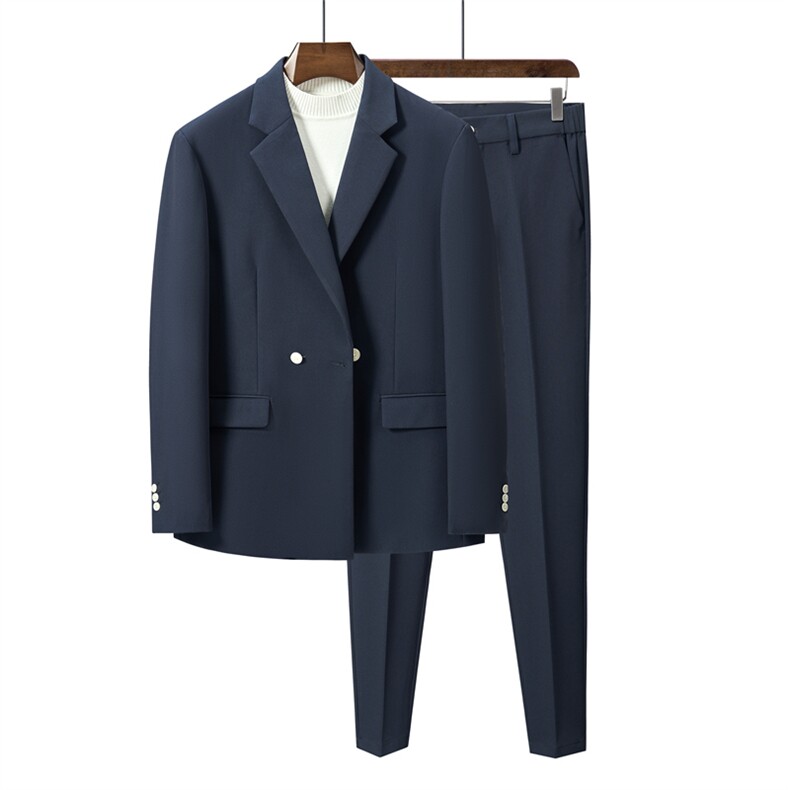 痞帅休闲潮流宽松轻熟风学院风西服套装男士网红外套秋冬款，男装西服套装，星座505-2（原电商A260-1)