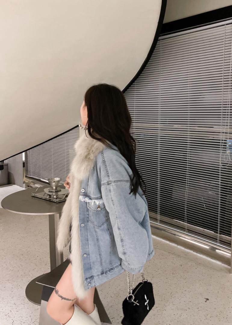 2022狐狸毛牛仔派克服，其它，贻思茗