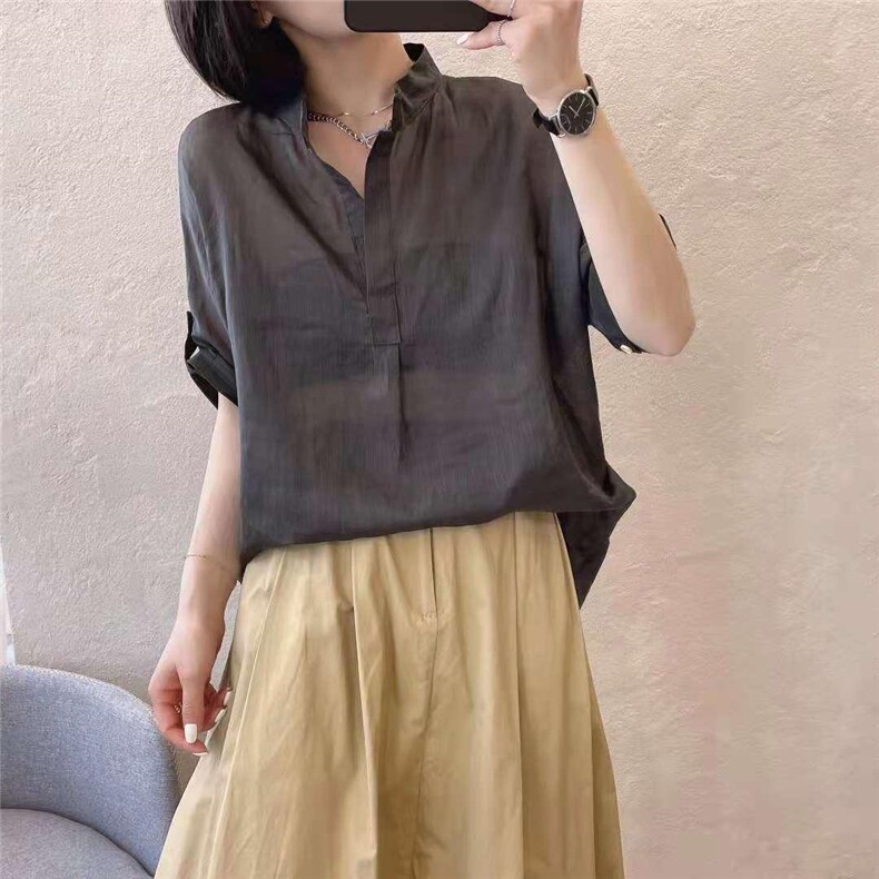 麻料上衣，女装，添衣