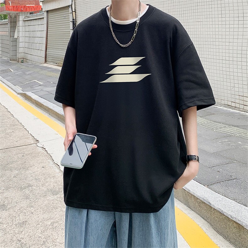 量大优供视频220克美式短袖t恤T3055得物直播有280克品质,男装T恤,电商A486