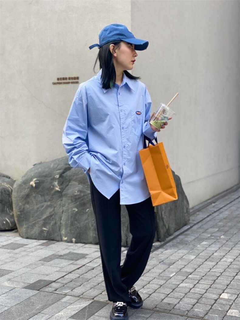 韩版字母衬衫，女装衬衫，DLI.DODO 豆豆