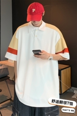 2023夏季新款短袖男潮流港风polo衫百搭半袖zdp2301-P40控58，男装Polo衫，星座717