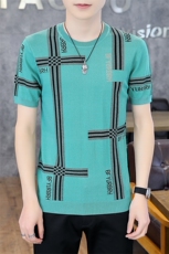 中青年男士短袖t恤时尚休闲夏季2023新款打底衫上衣服圆领体恤男，男装T恤，电商B212（原钱塘6029）