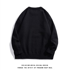 白底22秋冬新款趣味小女孩设计感圆领保暖套头毛衣M1055P50控68，男装针织衫/毛衣，电商A247-1