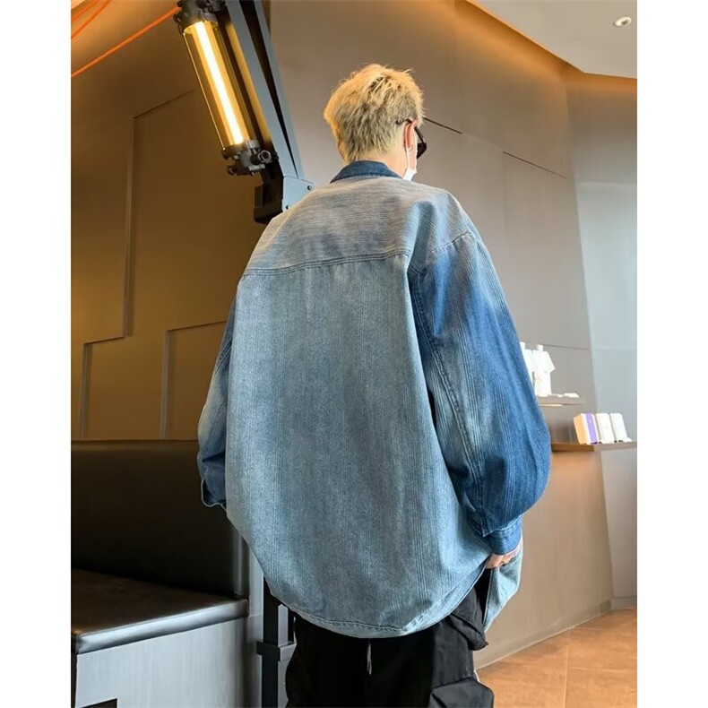 解构水洗渐变潮牌牛仔夹克外套8850-P68,男装夹克,星座1109-3