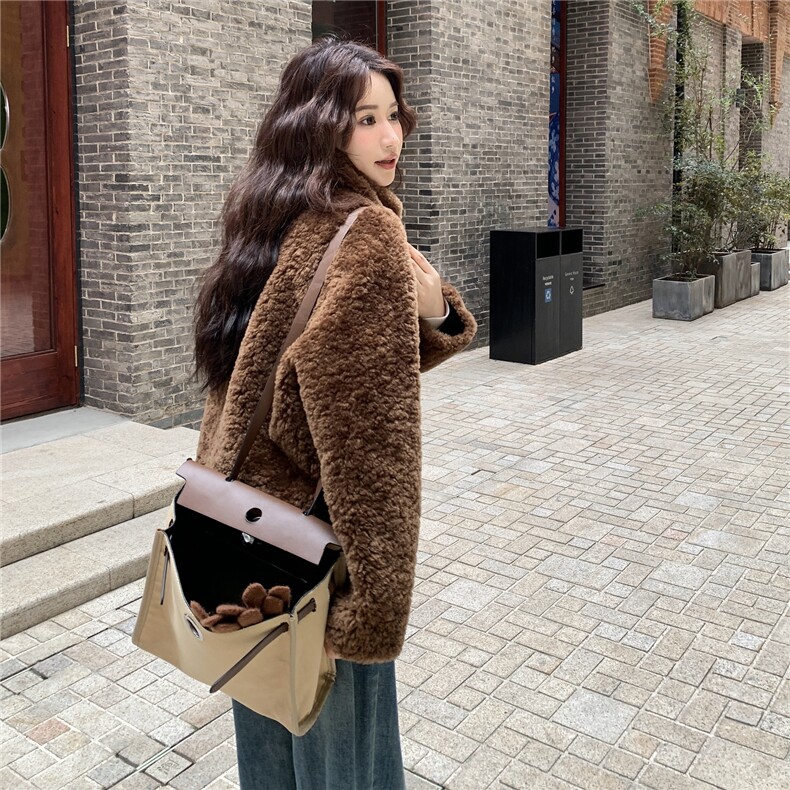 新品2025冬装云朵绒皮毛一体外套2C116-2557-P225-K299,女装皮草,2C116