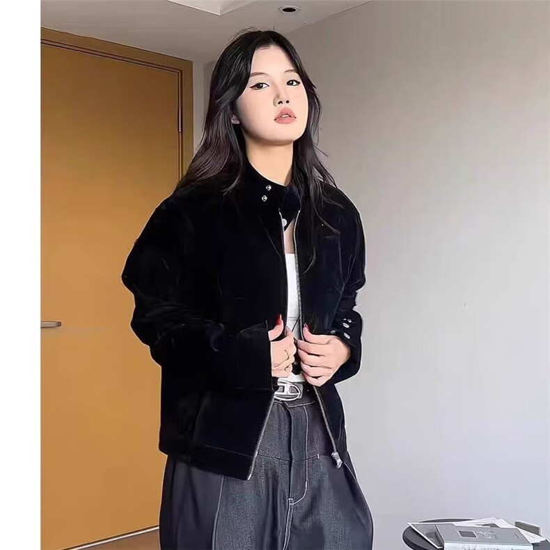 外套女2025年新款春秋新款高级感炸街小个子机车服夹克,女装马甲,星座218-8