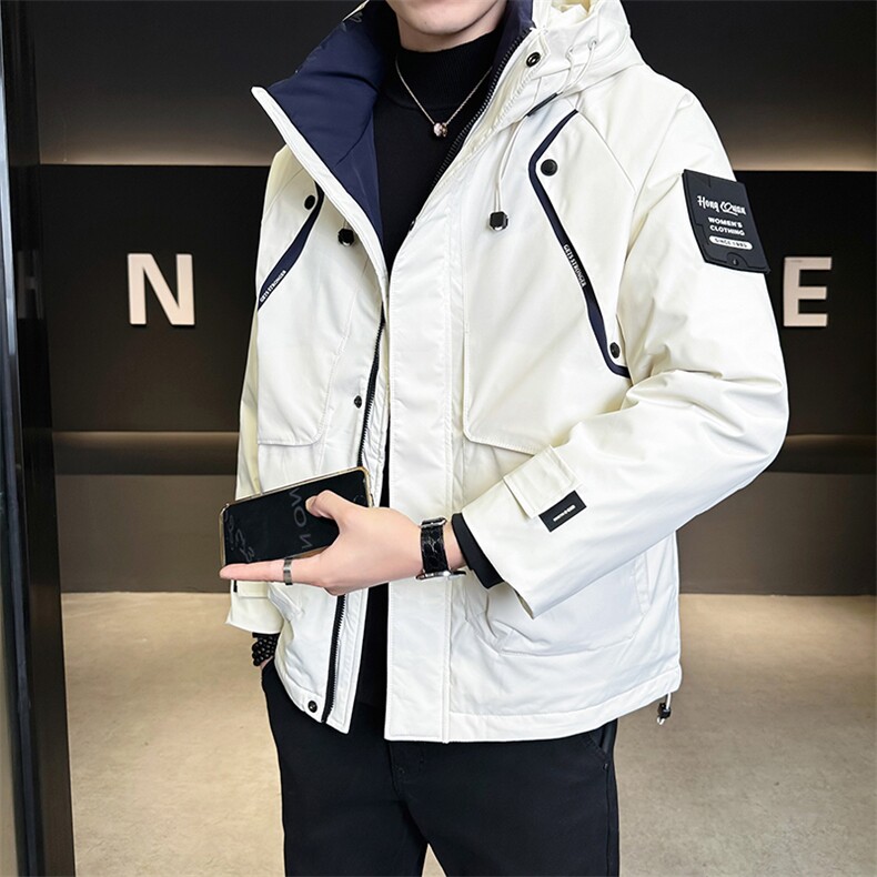 M-3XL 24605-P215 298 标50绒 连帽冲锋衣羽绒服男图片