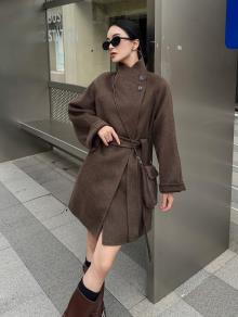 2025新款背包短款羊毛双面大衣,女装毛呢外套,宸诺服饰