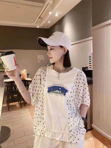 夏季新款波点印花短袖，女装，跳跳虫
