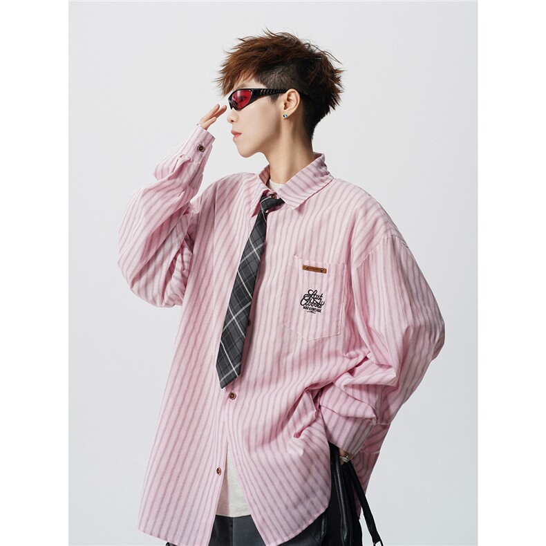 现货CS1163-特P53新款百搭条纹大码男衬衫,男装衬衫,电商A059