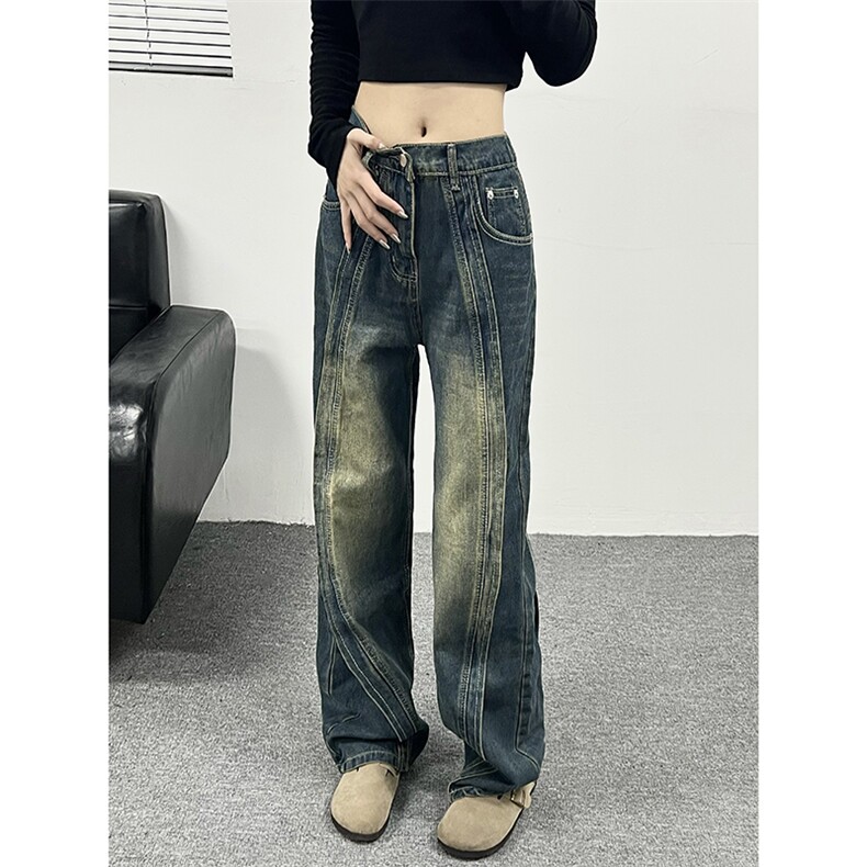 B221美式ins高街加绒加厚牛仔裤LK23134-P65控88加绒P75控98,男装牛仔裤,电商B221