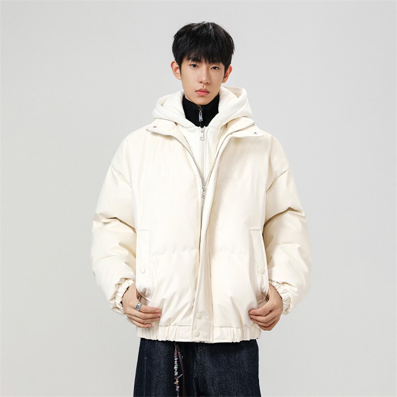 现货假两件pu皮衣棉服外套男冬季新款加厚美式高街棉衣M106-P120,男装皮衣,星座308B-2