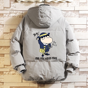 控128加绒面包服男大码羊羔毛衣男MY16240-P100图片