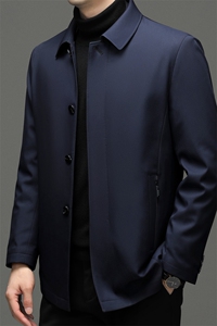 男士新款可脱卸内胆羽绒服中年冬季翻领休闲外套加厚保暖爸爸冬装图片