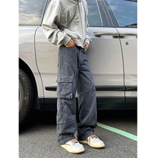 现货~美式复古工装裤直筒水洗百搭休闲裤男女6XZ502-K776-P65，男装休闲裤，星座502
