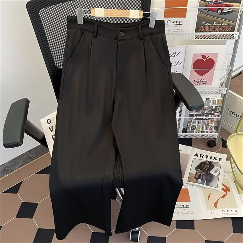 垂感直筒小西裤男显瘦2025新款夏季薄款ins潮流西装裤X320/P38,男装西裤,星座506B