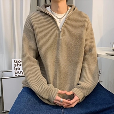 秋款男连帽毛衣拉链针织衫休闲打底外套M3115P58，男装针织衫/毛衣，星座1013-1
