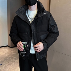 秋冬新款潮流男士棉衣防寒上衣外套休闲拼接轻奢棉衣，男装棉衣，星座1013