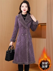 （现货）时尚气质减龄修身显瘦外套女加绒加厚反皮绒皮毛一体外套，女装皮草，韩蔻秀