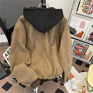 7015-P78 美式cleanfit工装夹克男春季复古宽松假两件棒球服图片