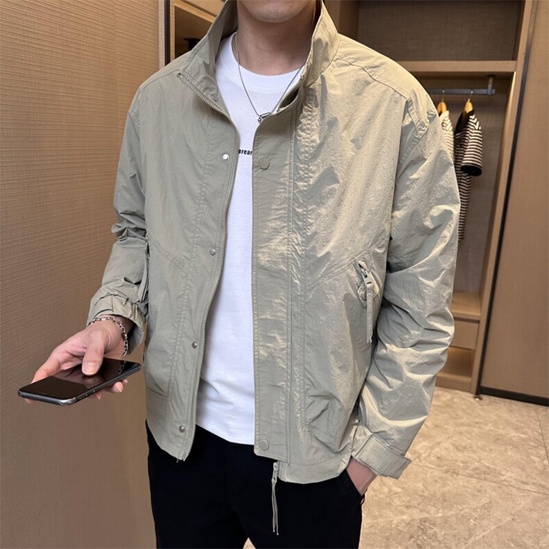 主推数据款夹克男休闲时尚潮流立领上衣外套A329-FL2313-P90，男装夹克，电商A329