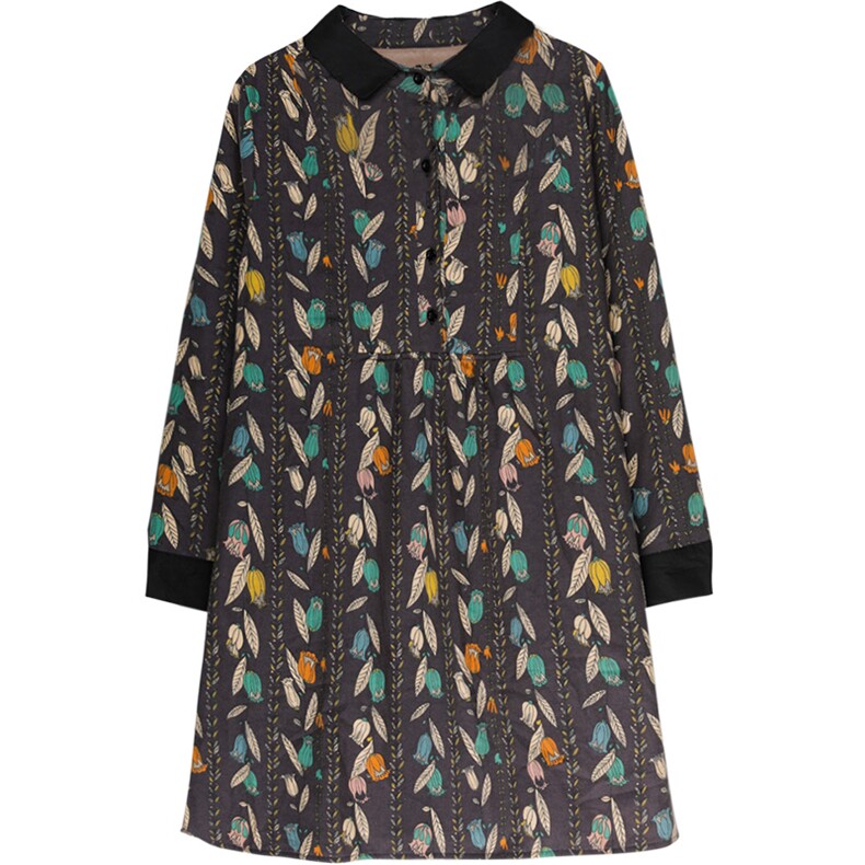 加绒印花衬衫时尚潮流舒适排多扣2025年冬季中长款优雅，女装衬衫，风姿绰