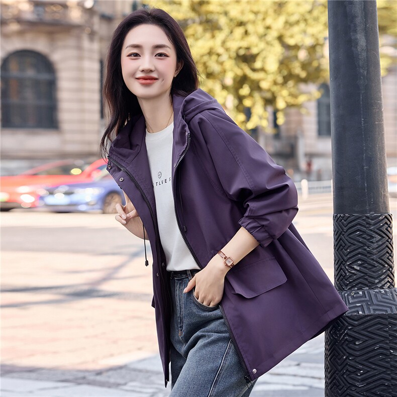 现货！2025秋装新款,女装风衣,沐七七