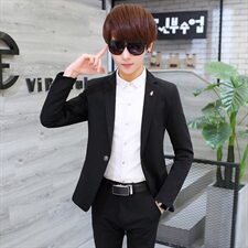 夜店酒吧男模小西装韩版修身潮流精神小伙西服单西潮外套，男装西服，星座509