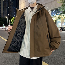 冬季大码M-8XL加厚休闲连帽棉衣男外套大码，男装棉衣，星座209