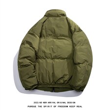 白底白鸭绒冬季ins潮字母加厚保暖立领羽绒服外套YR231P195控258，男装羽绒服，电商A247-1