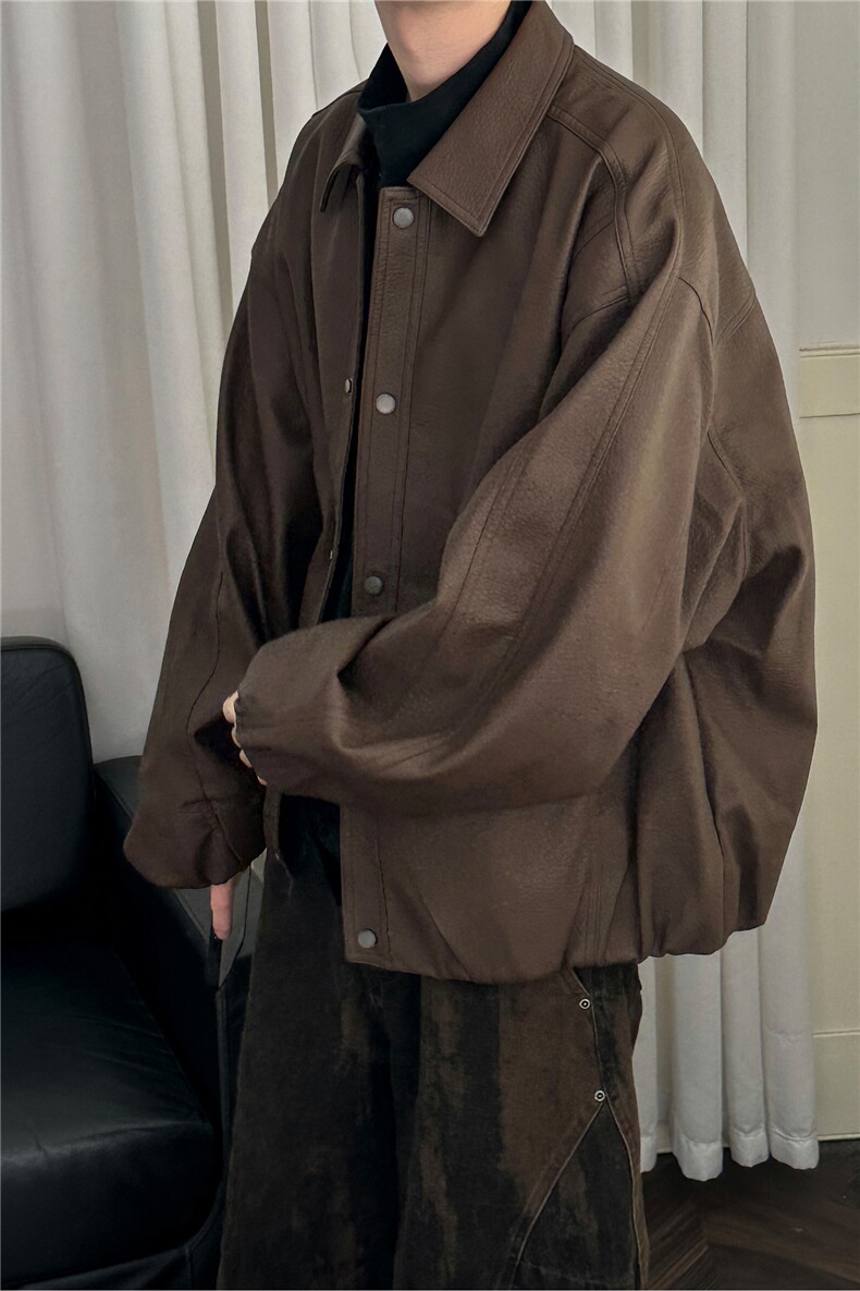 现货新款痞帅潮牌机车皮衣外套男士春秋A351-AP2639-p125控199,男装皮衣,电商A351