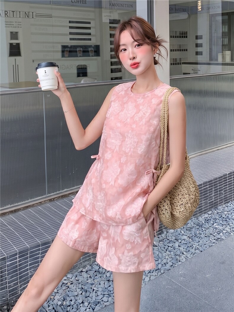 现货夏装新款新中式盘扣复古套装两件套2b114-2270-P160-K249,女装套装/套裙,网红馆