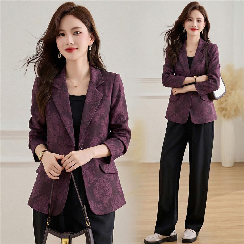 小西装外套女2026春秋装新款韩版时尚气质职场短款长袖女士小西服，女装短外套，伊航服饰