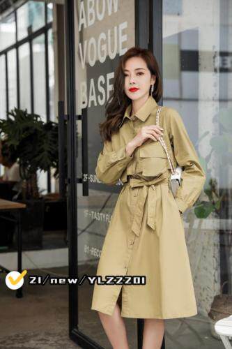 「现货」长款简约风衣，女装风衣，伊洛姿
