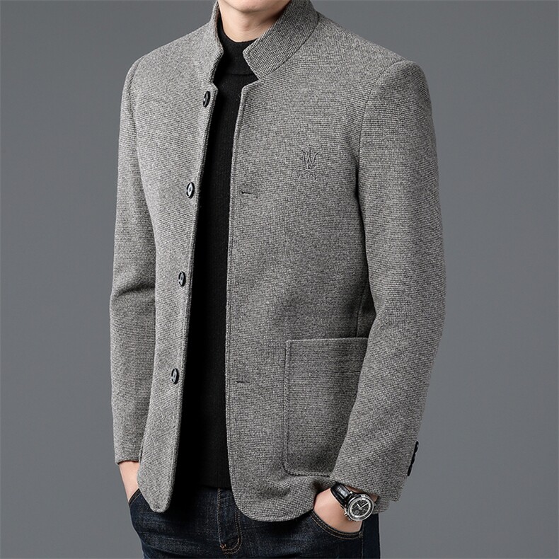 ZL512秋冬2023年男士新款毛呢大衣夹克休闲保暖呢子外套P150，男装毛呢大衣，电商B360