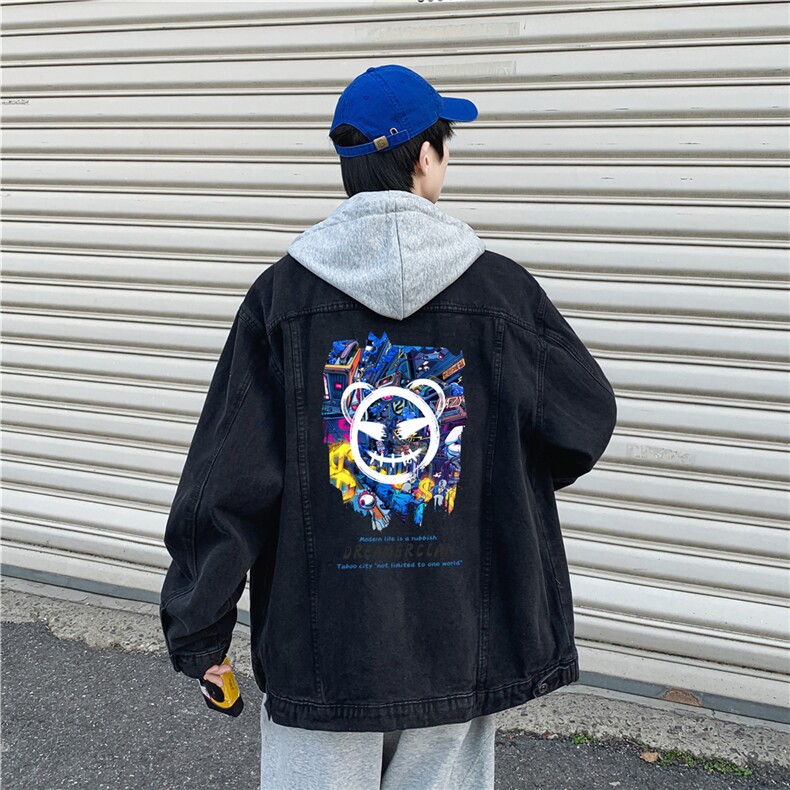 jk669-p80-限价108现货连帽可脱卸港风大码牛仔ins外套cityboy,女装短外套,星座116