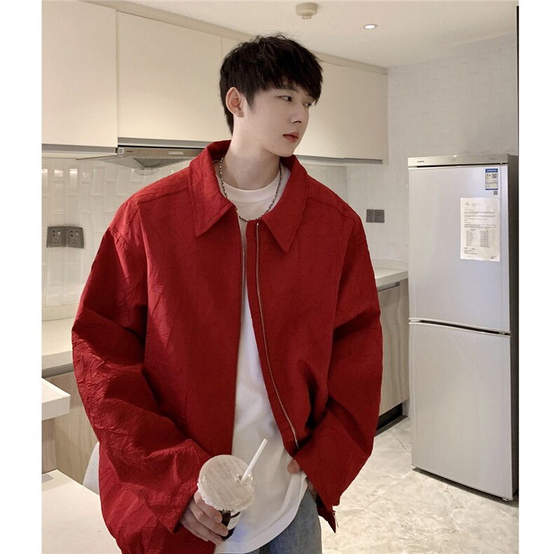 1港风大码M-5XL情侣百搭夹克外套男：聚酯纤维JK8742P75控108，男装夹克，星座226-2