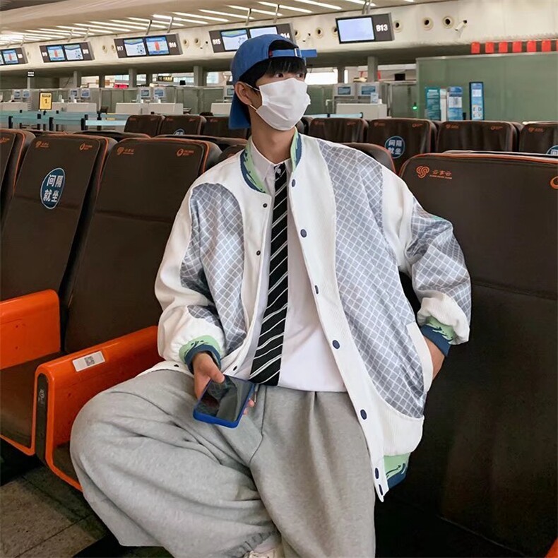 美式潮牌棒球服男秋季情侣宽松运动夹克HY01P65,男装夹克,星座1116-2